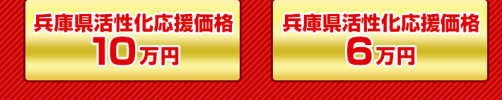 兵庫県活性化応援価格10万円 兵庫県活性化応援価格6万円